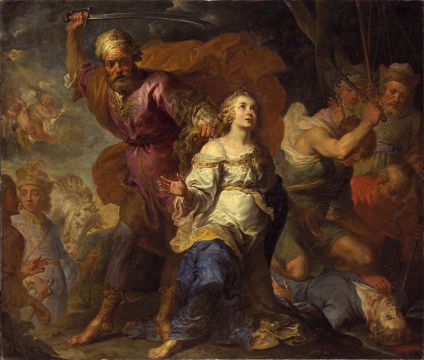 Martyrdom of St Dymphna and St Gerebernus by Jacques de lAnge Attr. or Gerard Seghers Attr